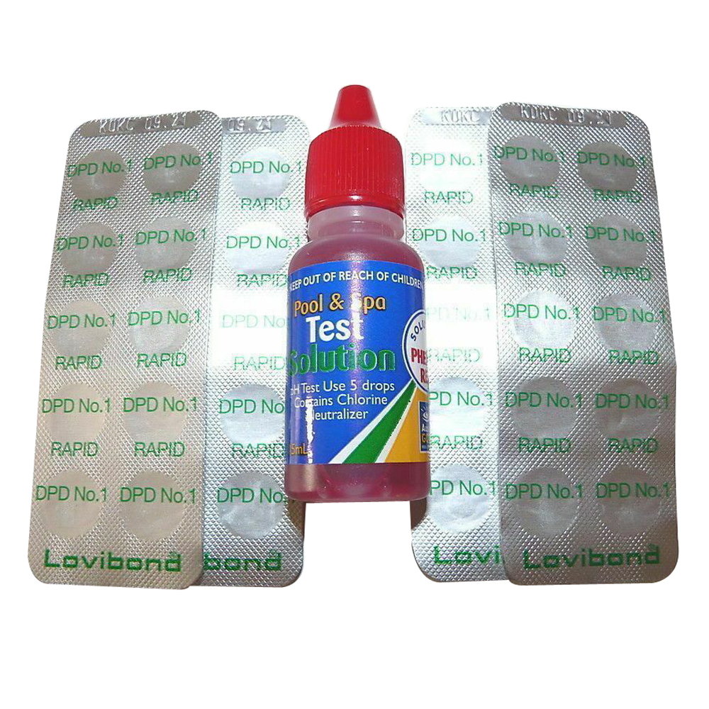 2in1 Pool Test Kit DPD1 Tablets & pH Phenol Red Refill Aquaneo
