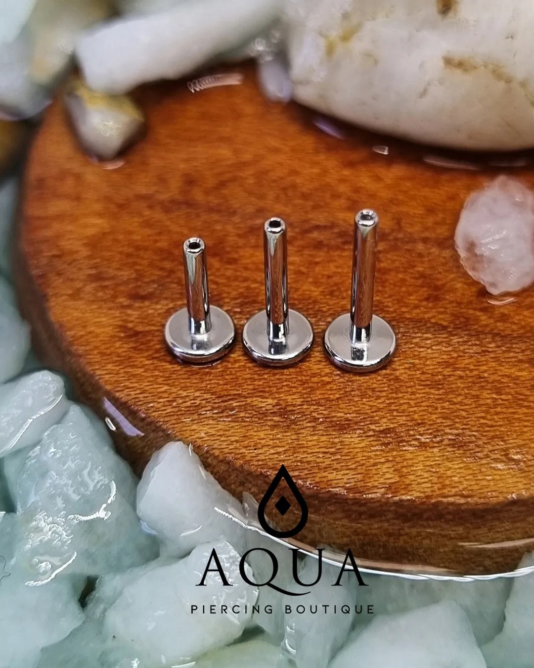 Labrets Push Pin 1.2mm Aqua Piercing Boutique