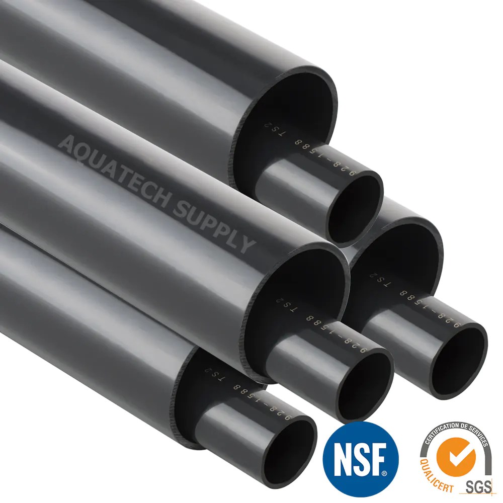 จำหน่าย ท่อน้ำสีเทา ท่อ uPVC ปลายเรียบ ยาว 5.8 เมตร 1/2" ถึง 1.1/2"