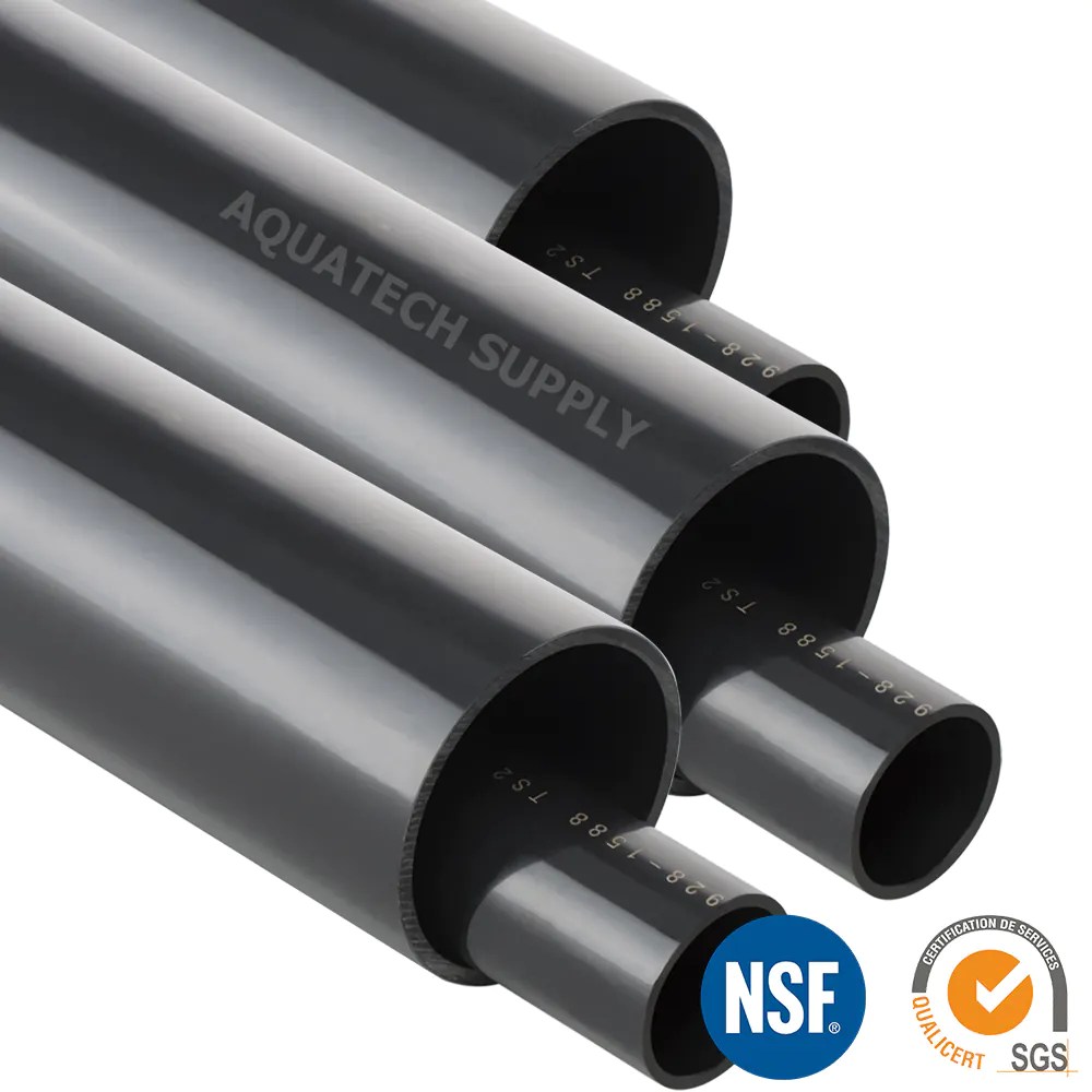 จำหน่าย ท่อน้ำสีเทา ท่อ uPVC ปลายเรียบ ยาว 5.8 เมตร 2" ถึง 4"