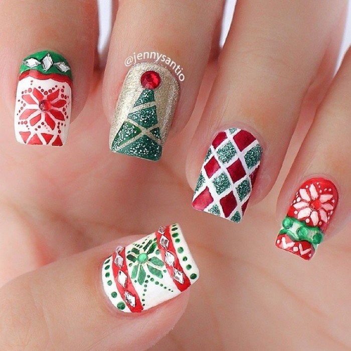 Hermosos Diseños para Uñas de Navidad Parte 2 AquiModa