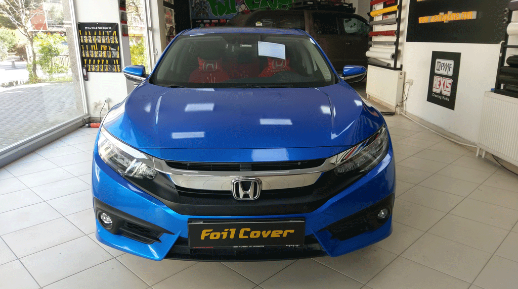 Honda civic metalik mavi araç kaplama Foil Cover Araç Kaplama
