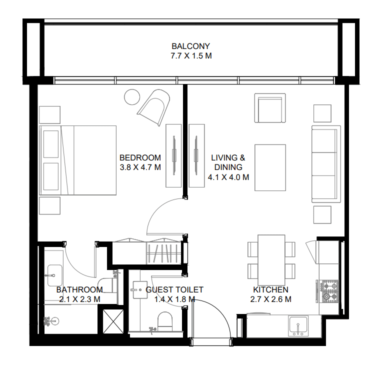 Nasaq 3 1 Bedroom Apartment For Sale Arada Sharjah, UAE