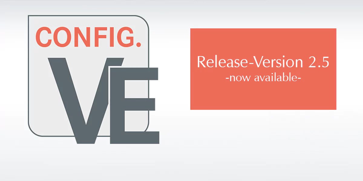 New software release: VEConfig 2.5 now available - ARADEX AG
