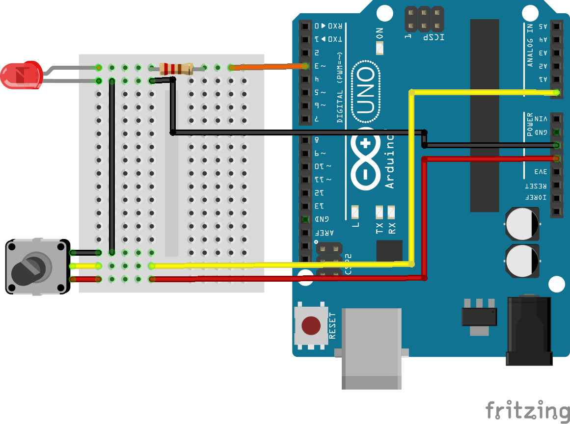 Utilisation d'un potentiomètre avec Arduino • AranaCorp
