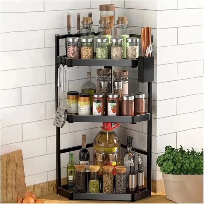 Kitchen Corner Shelf Organizer 2/3 Tier Arbaana