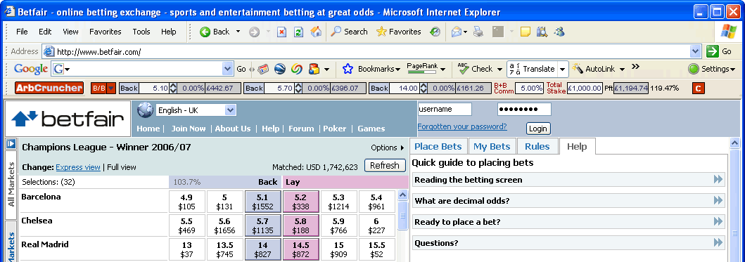 Arb cruncher free online sports betting calculator, investments hedge