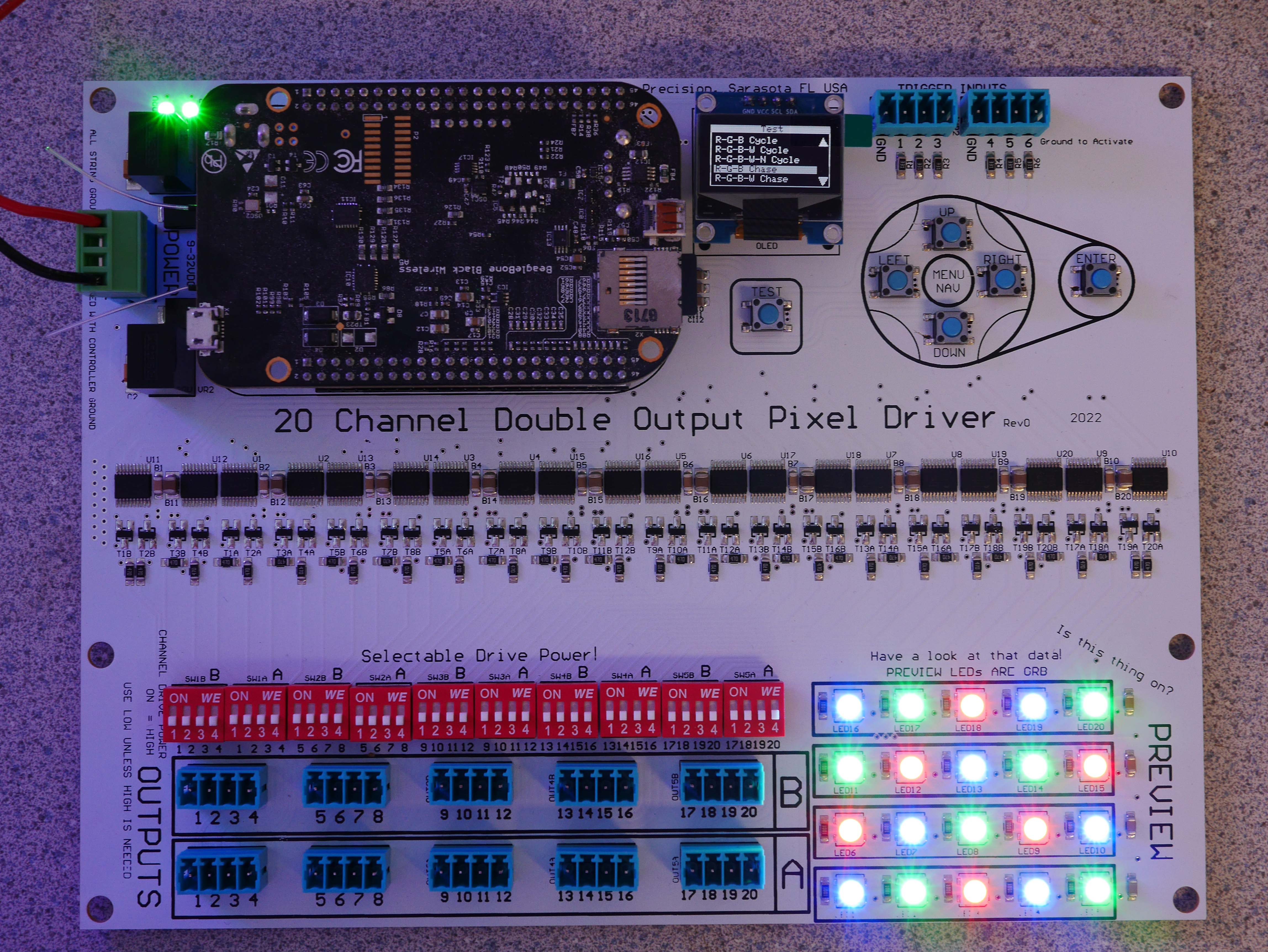 LED Pixel Driver Cape Boards For BeagleBone Black Controller