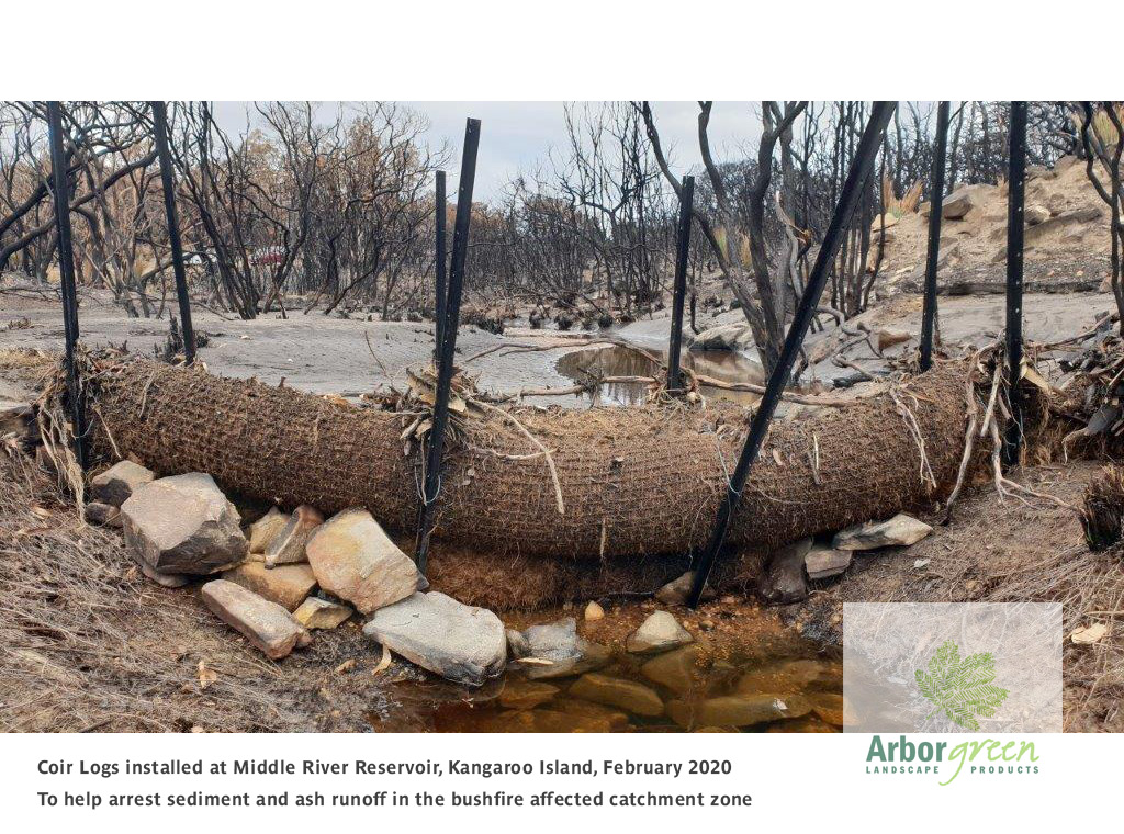 Coir Log Leaky Weir Installation on Kangaroo Island