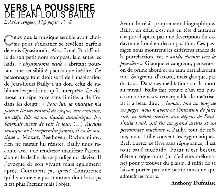 Vers la poussière Éditions de l'Arbre vengeur