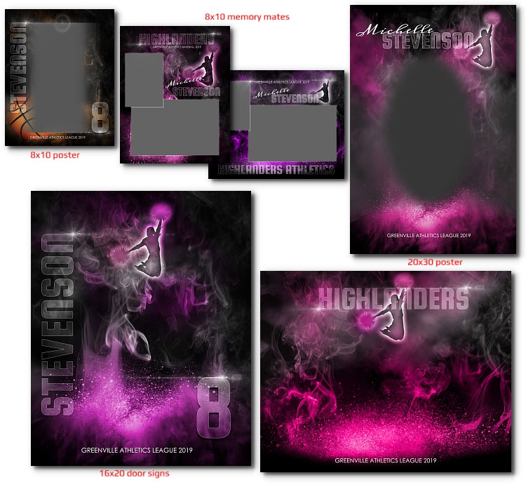 Cheerleading PRIMETIME 44.99 ARC4Studio Templates for Photographers