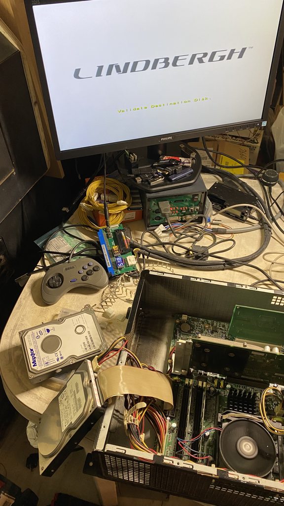 Lindbergh games installation stuck at Validate Destination Disk