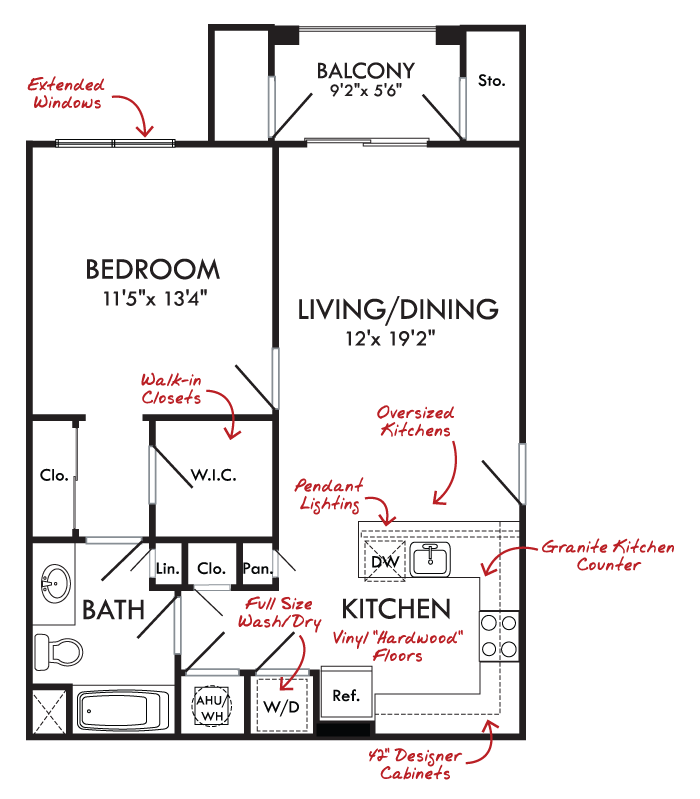 Bull Run 1 Bed, 1 Bath Arcadia Run Apartments in Manassas, VA