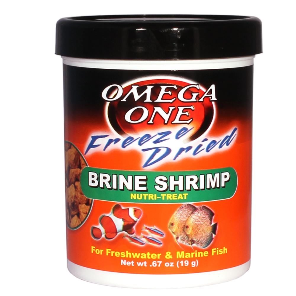 Omega One FreezeDried Brine Shrimp Fish Food .67 ounce