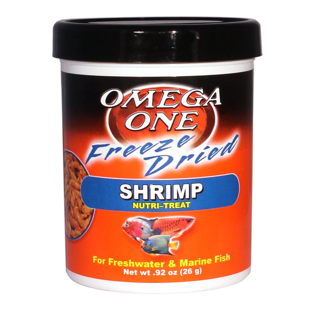 Omega One FreezeDried Shrimp Fish Food .92 oz Aquar Food Freeze