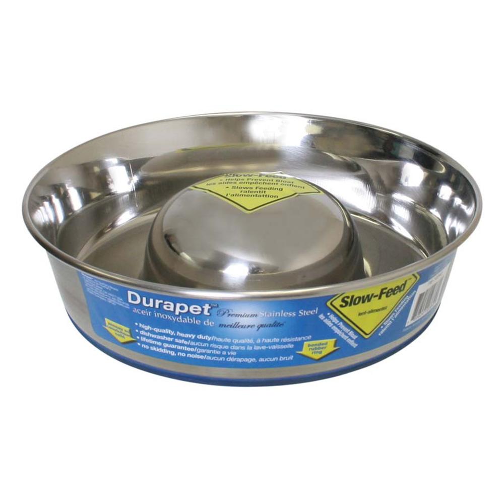 Stainless Slow Feed Dog Bowl Med Dog Bowls and Dishes at Arcata Pet