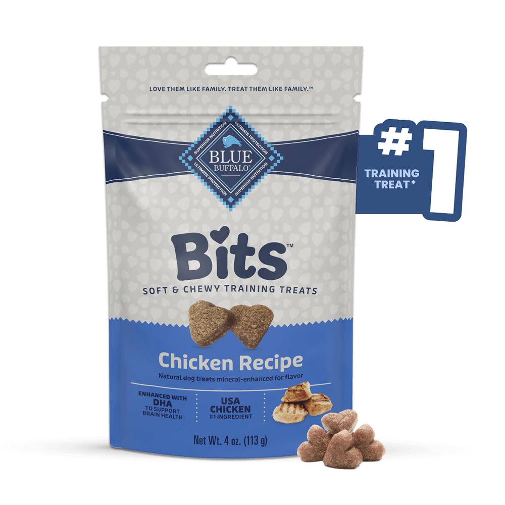 Blue Bits Chicken Soft Moist Training Treat for Dogs 4oz