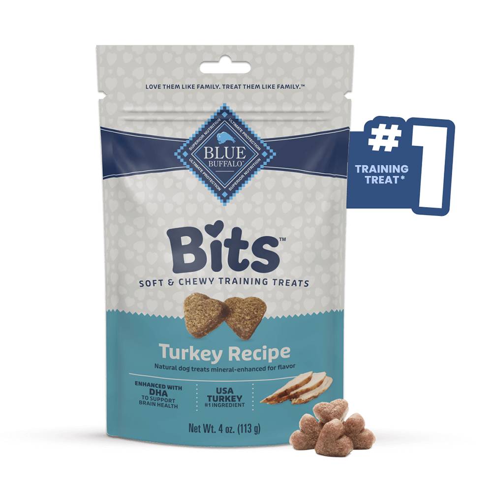 Blue Bits Turkey Soft Moist Training Treats for Dogs 4oz