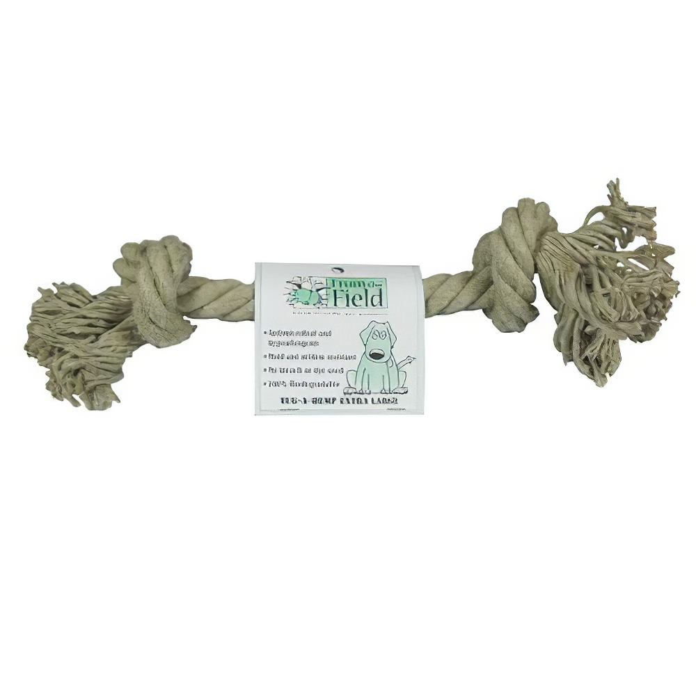 TugaHemp Extra large Natural Hemp Rope Bone Dog Toy