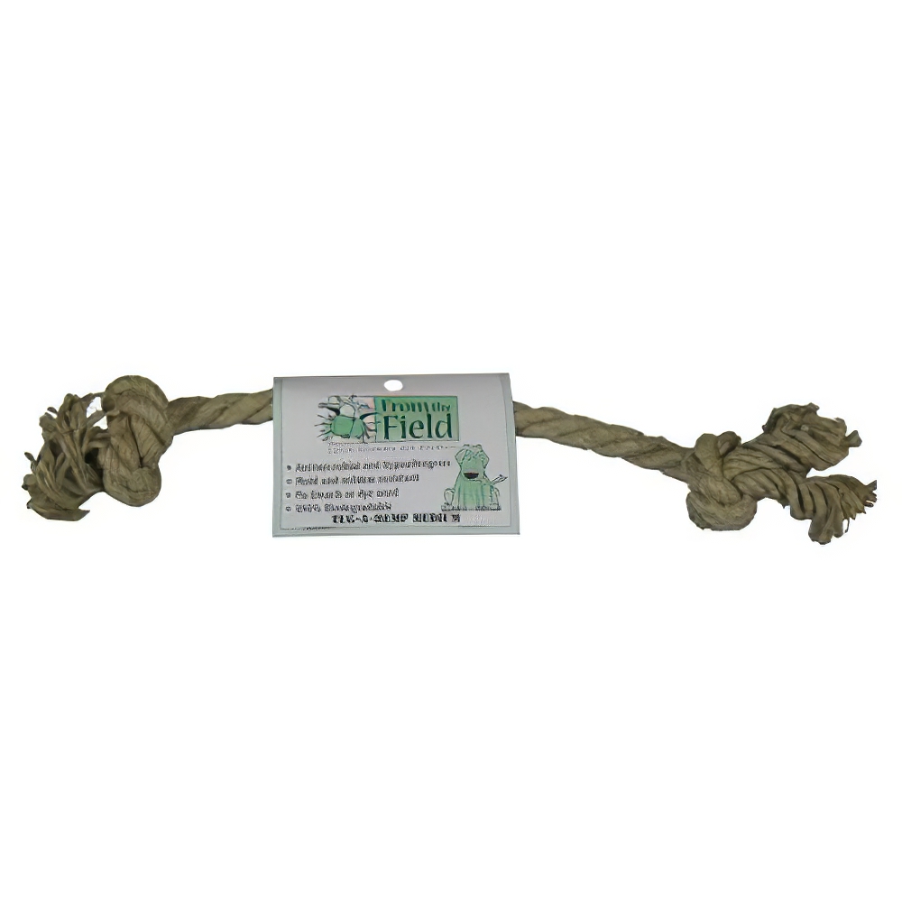 TugaHemp Medium Natural Hemp Rope Bone Dog Toy