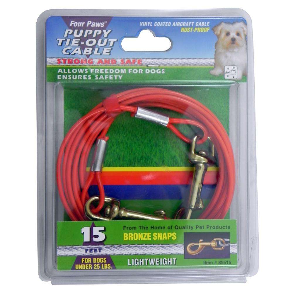 Lightweight TieOut Cable for Small Dogs and Puppies 15ft.