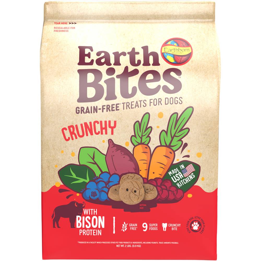 Earthborn Grain Free Dog Biscuits Bison 2lb