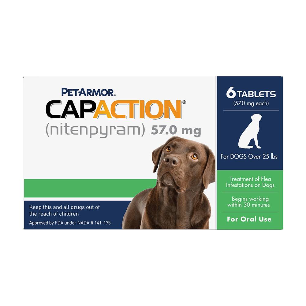 CapAction Oral Flea Treatment for Dogs Over 25Lbs.