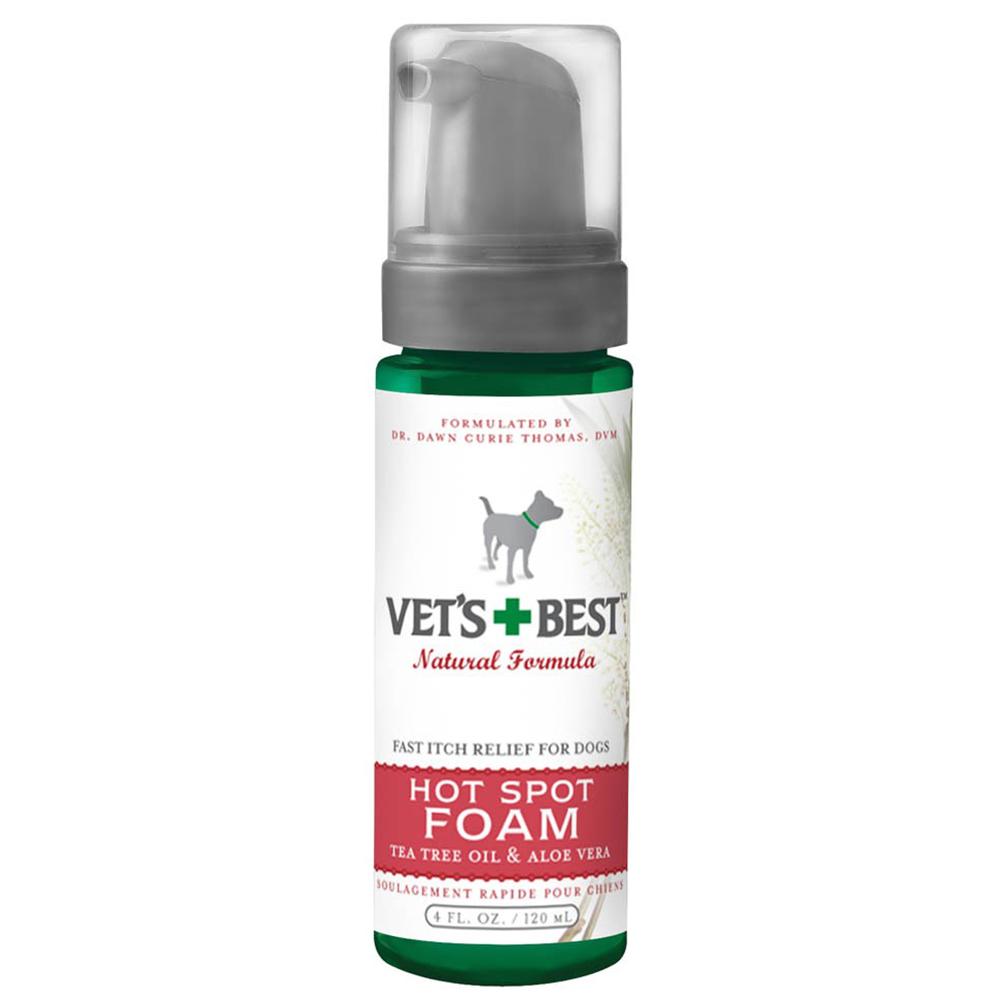 Vets Best Itch Relief Hot Spot Foam for Dogs 4oz Dog Shampoo and