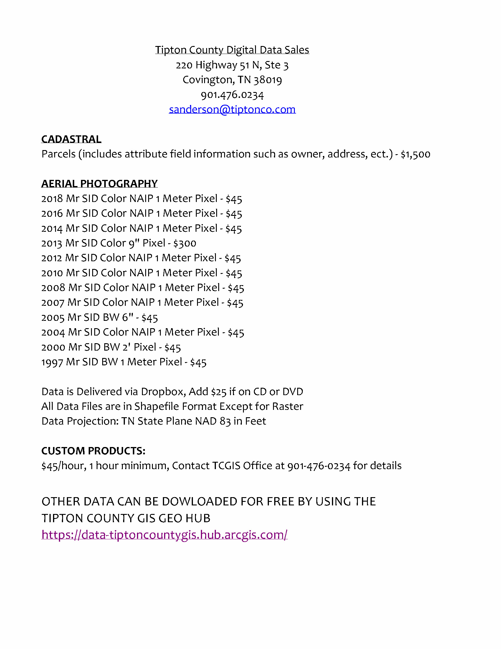 Tipton County GIS Geo Hub