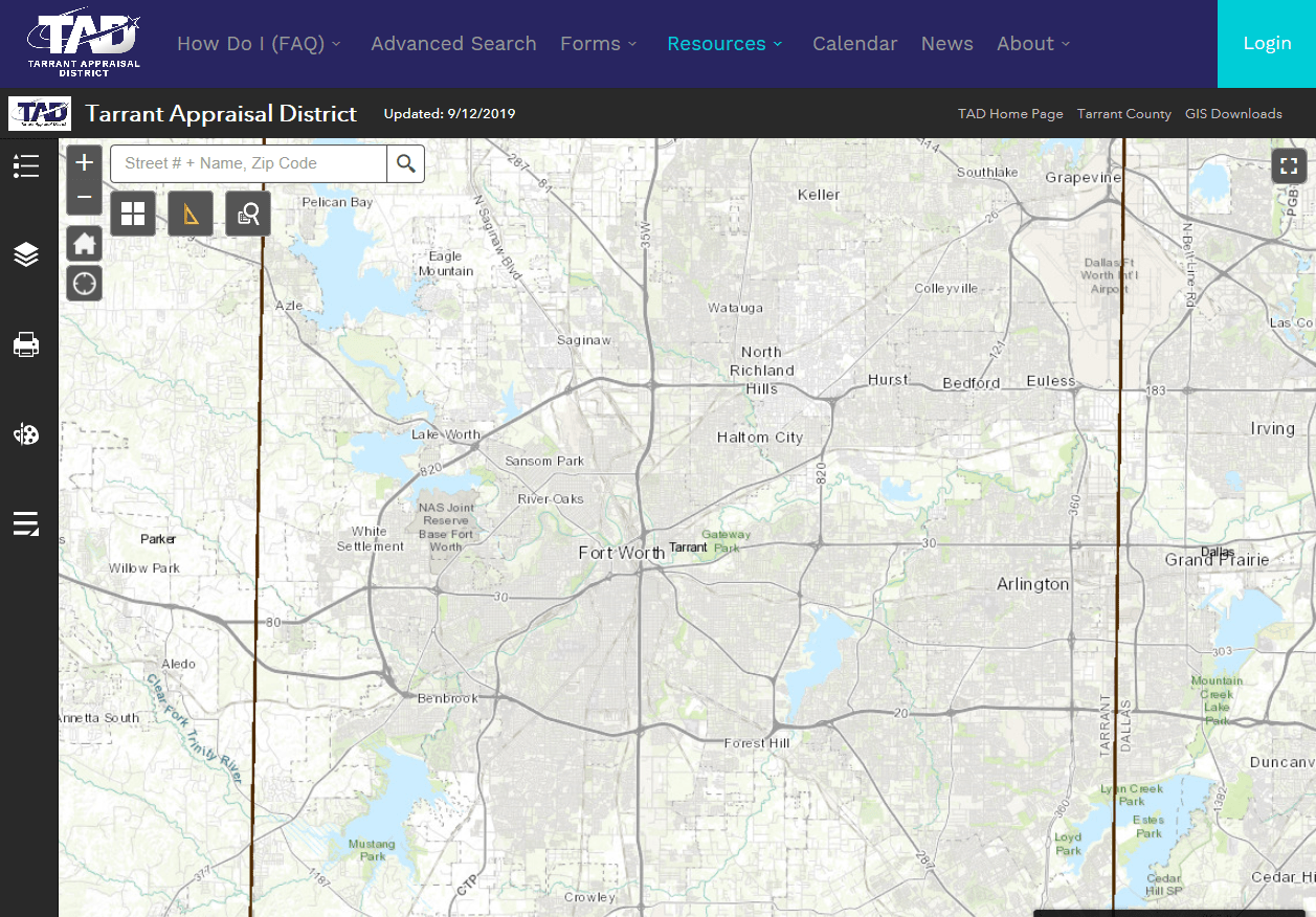 Tarrant Appraisal District's Open Data Portal