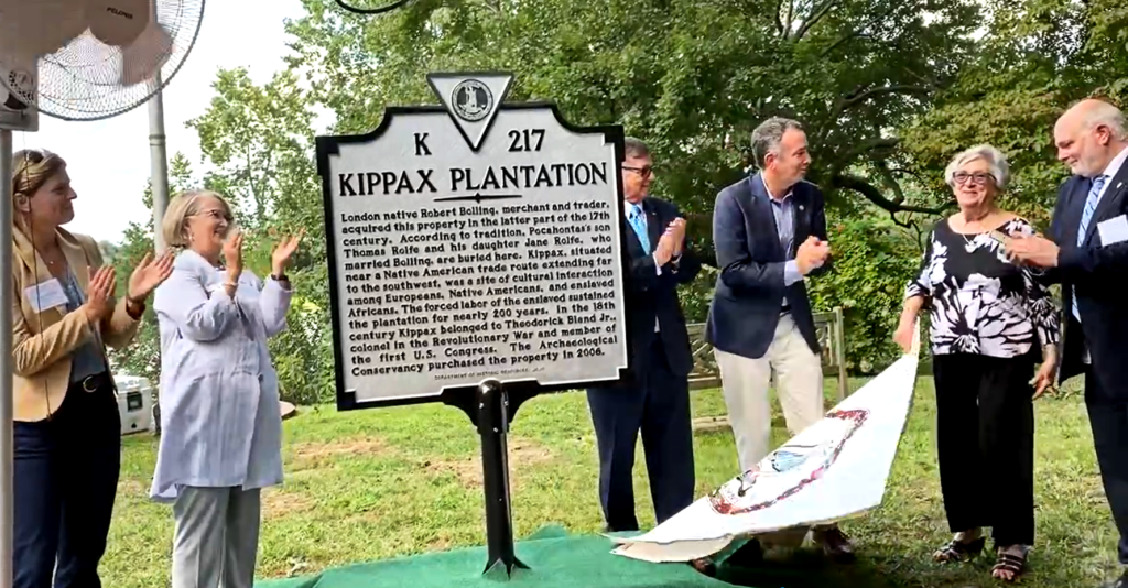 Historic Marker Unveiled at Kippax Plantation in Virginia The