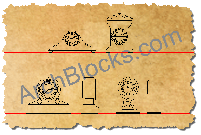 AutoCAD Clock Symbols Library Preview CAD Clock Blocks