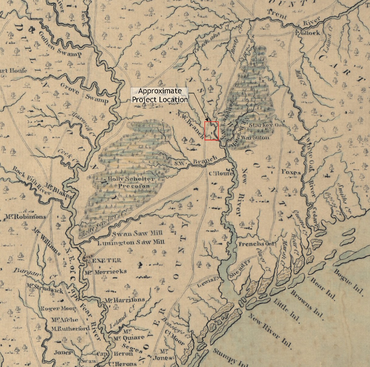 Map Of Northwest North Carolina NRWRF Tract Survey and Testing Archaeological Consultants of the
