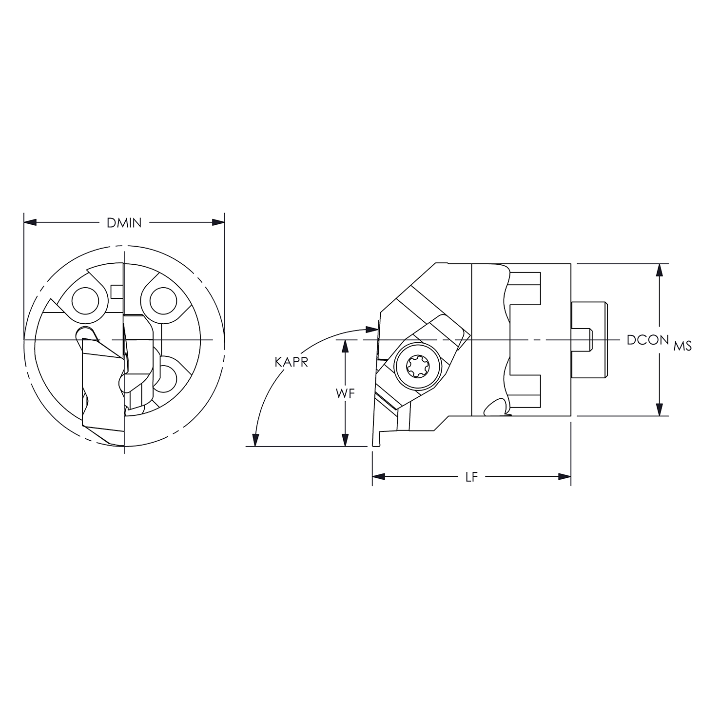 MH40 NER6CFT Ø21/2" CHATTER FREE MODULAR HEAD ARCH Cutting Tools