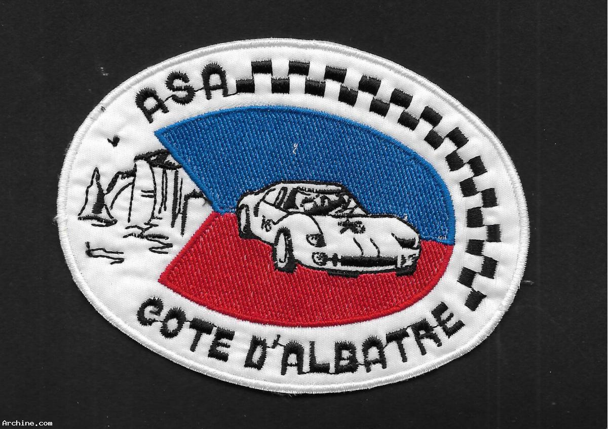 écusson tissu brodé patch ASA Automobile Côte d'Albatre