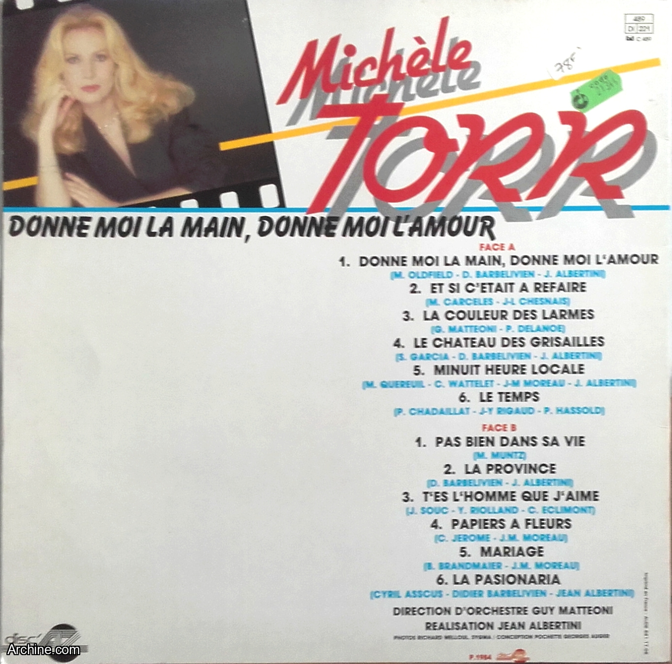 EP 45 RPM (7") Michèle Torr " Dans mes bras oublie ta