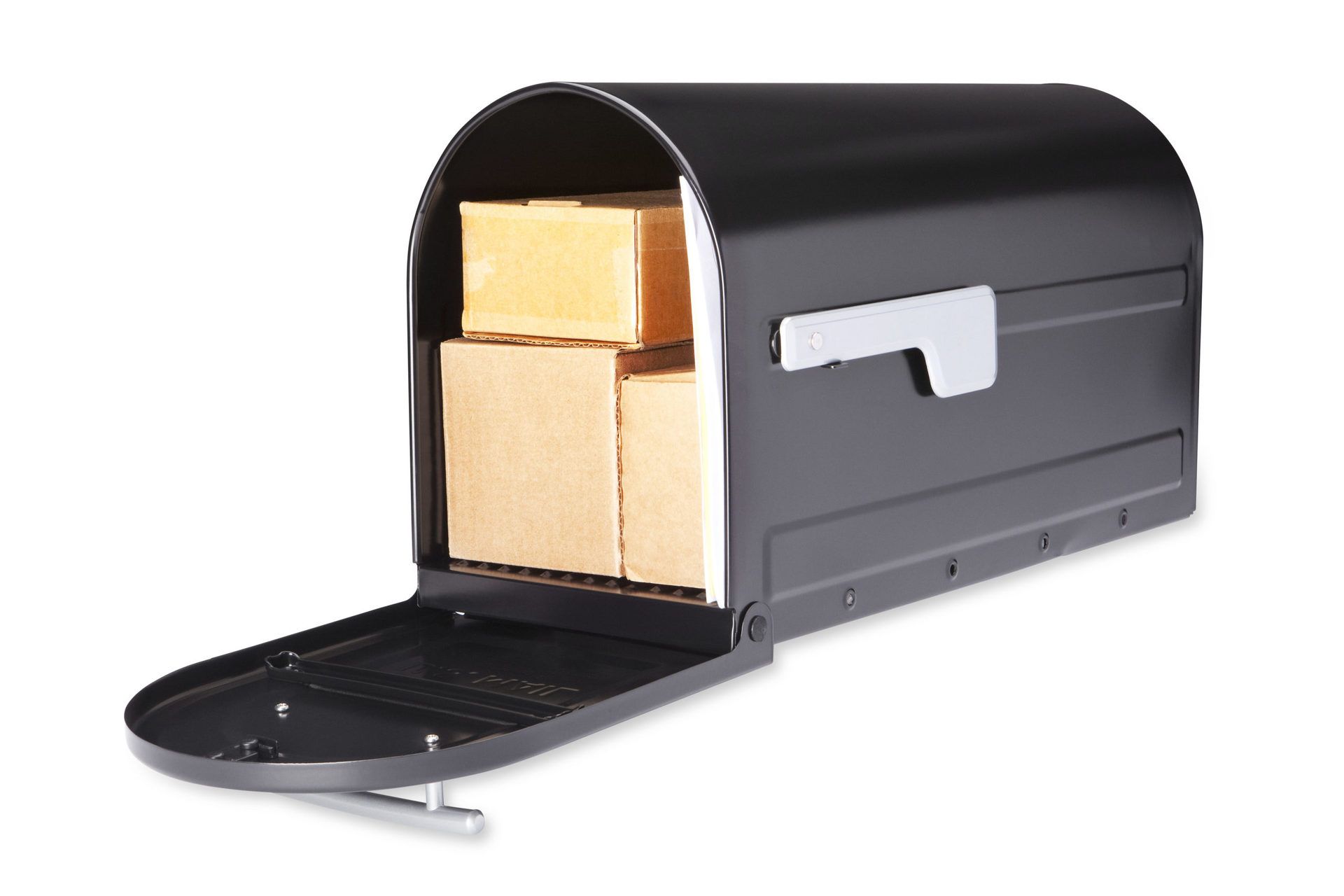 Boulder Post Mount Mailbox Satin Black Architectural Mailboxes