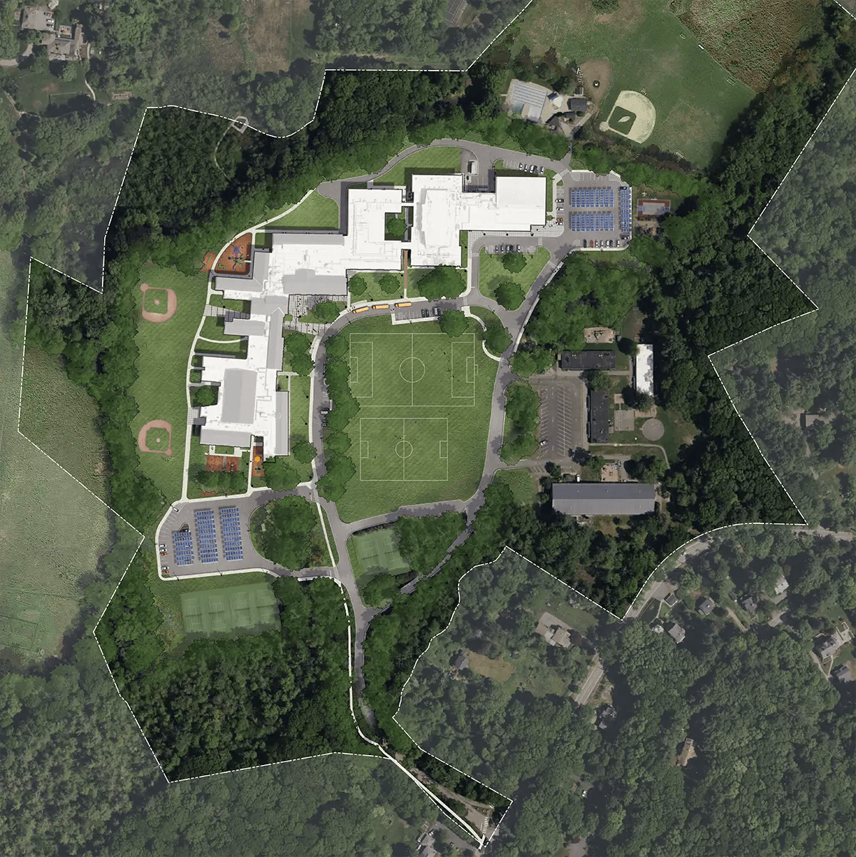 Lincoln School Honors a Massachusetts Town’s Modernist Past and its Net