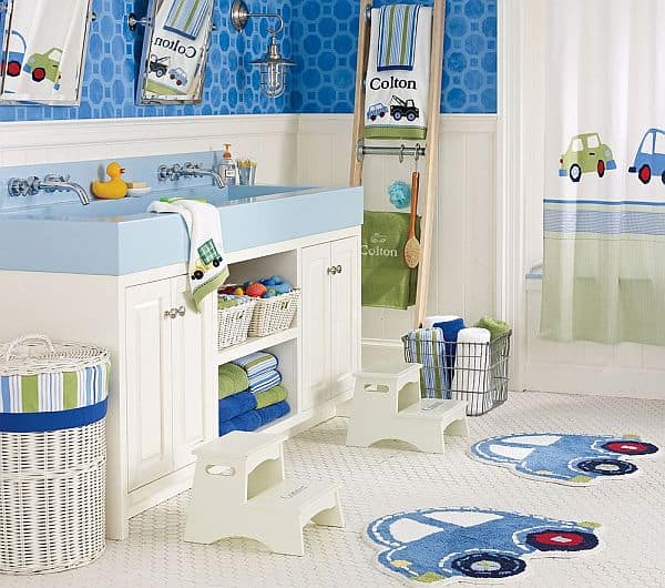 18 Cool Blue Kids Bathroom Design Ideas