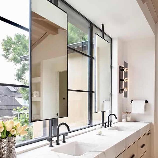 Sinks Under The Window Or Without Leaning on The Wall For The Bathroom?