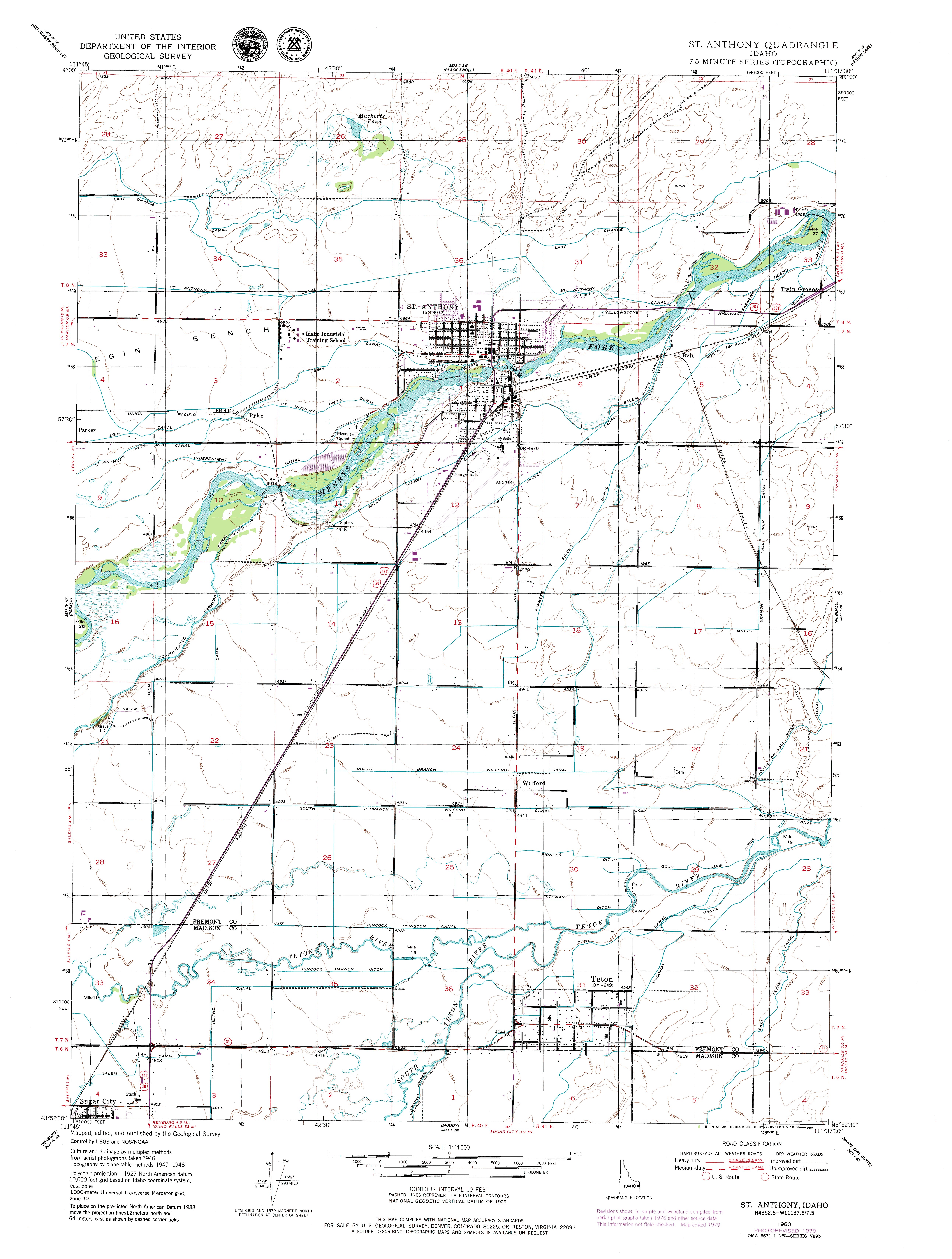St Anthony Idaho Map Saint Anthony, ID Topographic Map TopoQuest