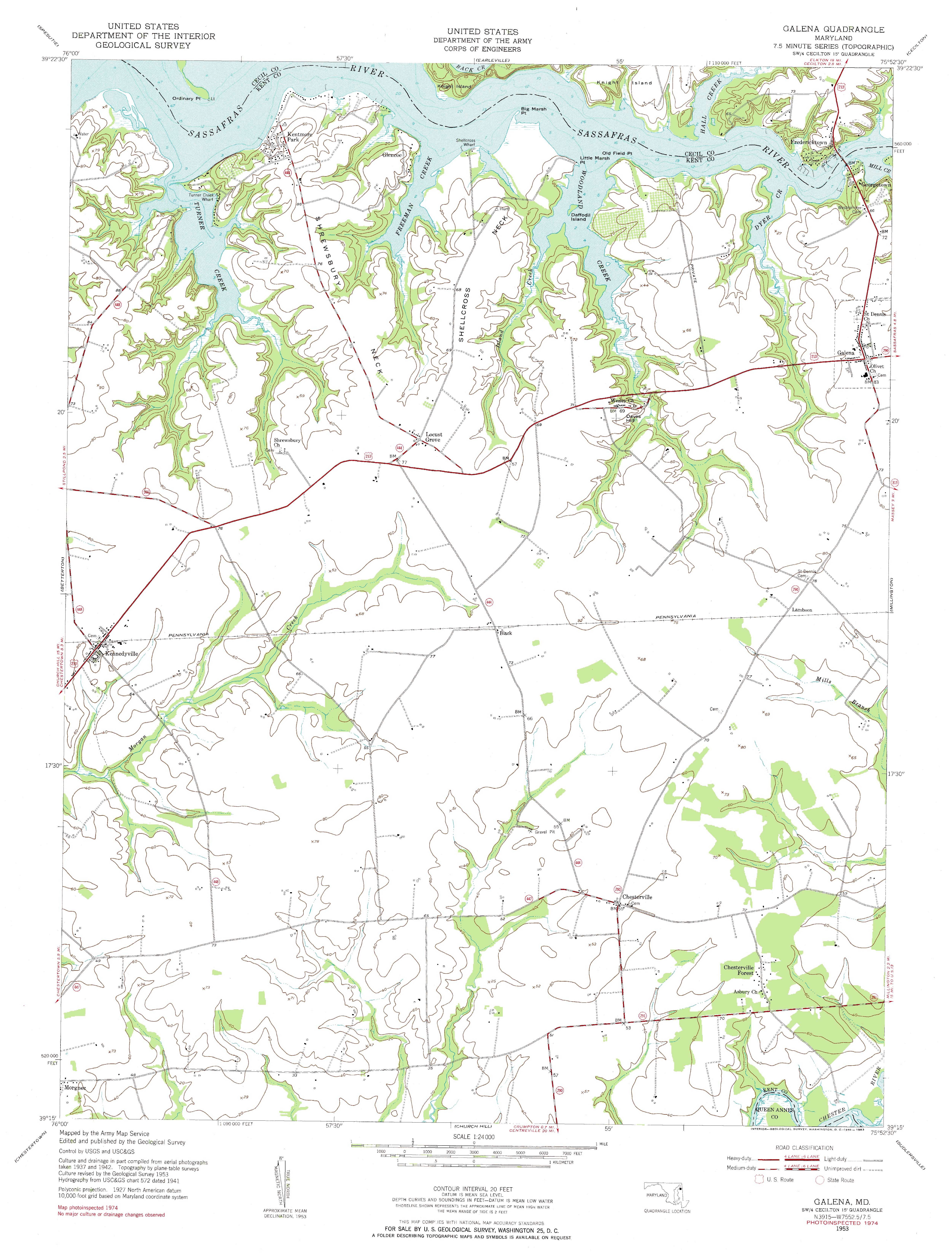 Galena, MD Topographic Map TopoQuest