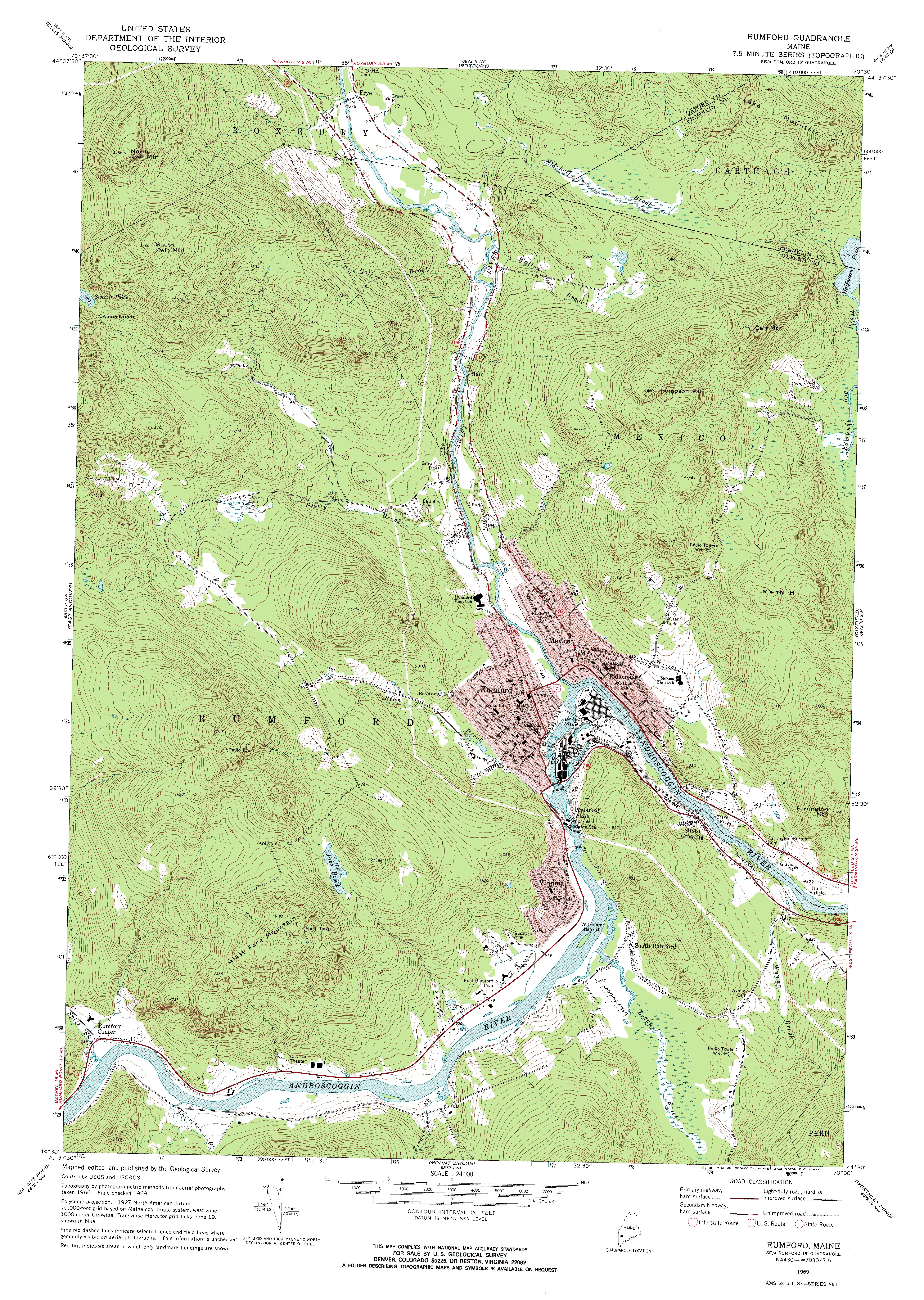 Areas Around Rumford Maine Map Rumford, ME Topographic Map TopoQuest