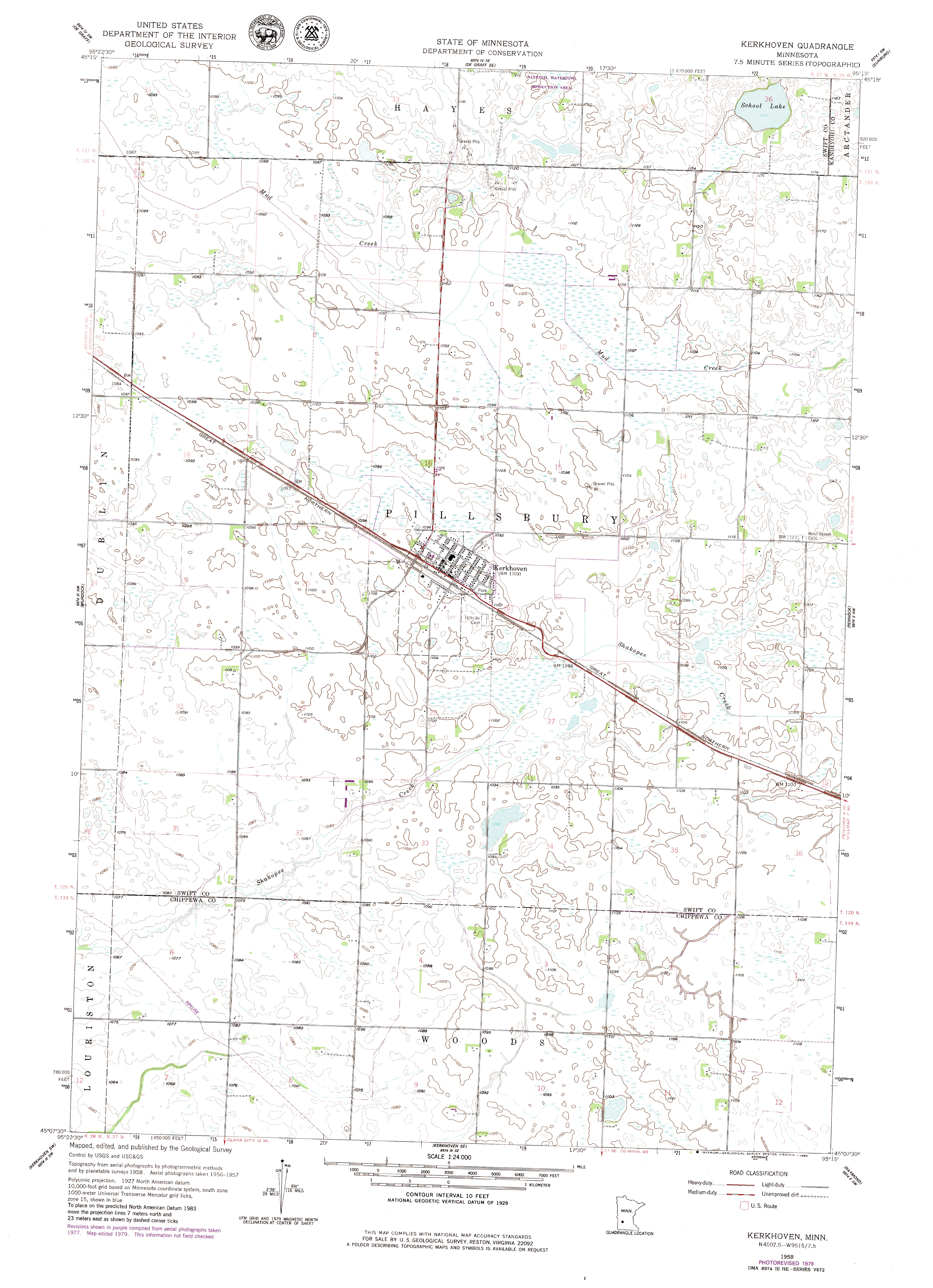 Kerkhoven, MN Topographic Map TopoQuest