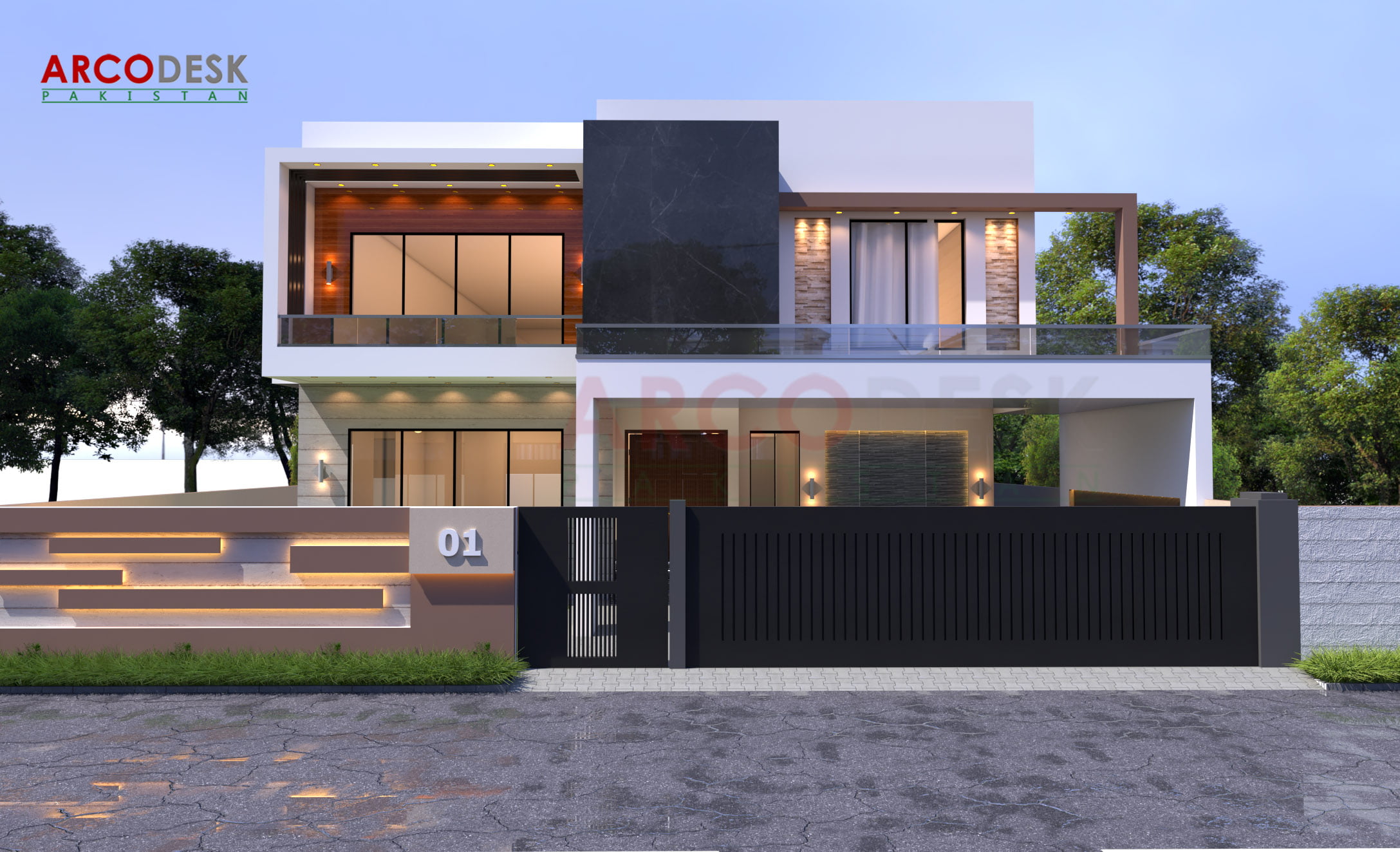 1 Kanal Modern House Design at FGEHA G14 Islamabad