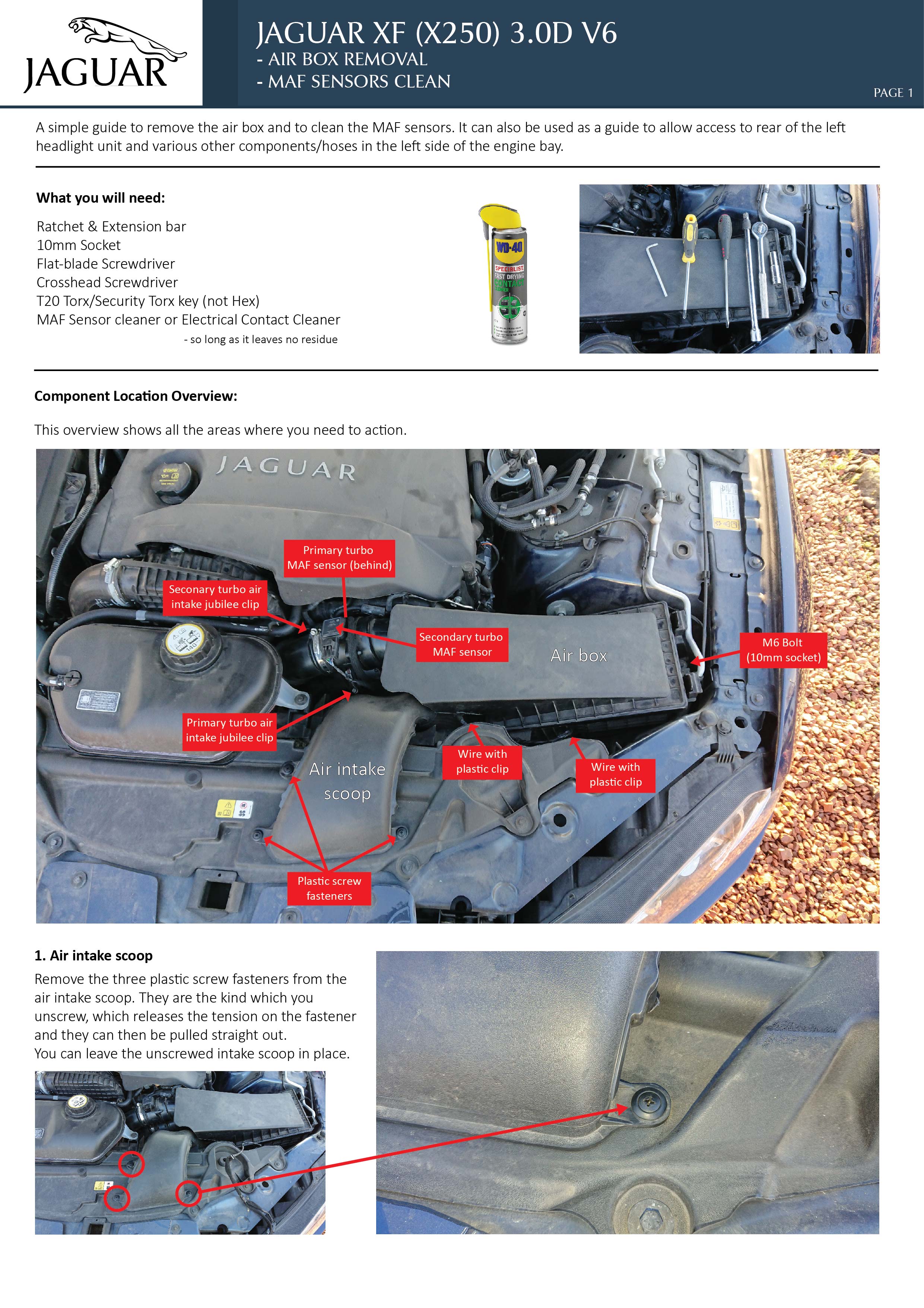 Jaguar XF (x250) Airbox Removal and MAF Sensor Clean Jaguar Forum