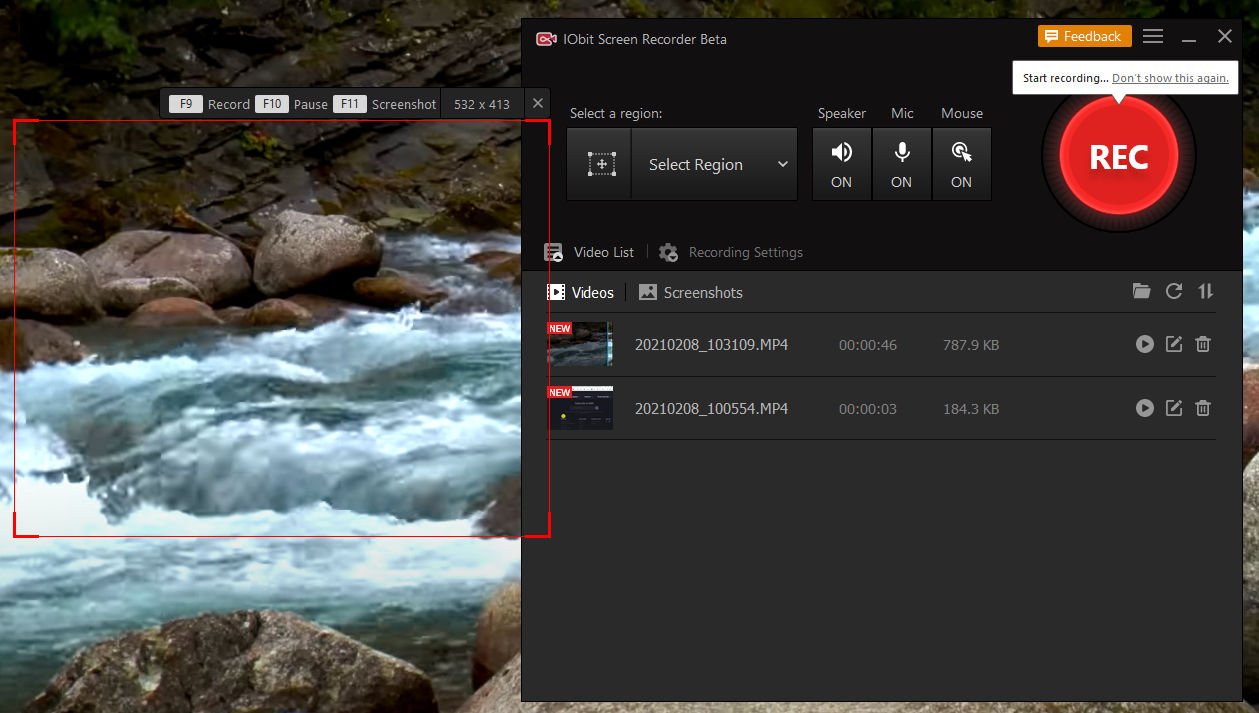 IObit Screen Recorder Grabador de Pantalla 4K Gratis