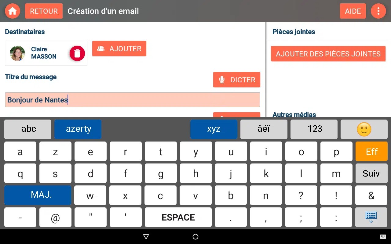 Messagerie sur votre tablette senior Ardoiz