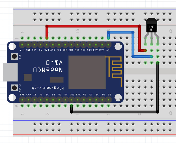 Esp8266 12 Blynk Wireless Temperature Lm35 Sensor Arduino Smartphone Images