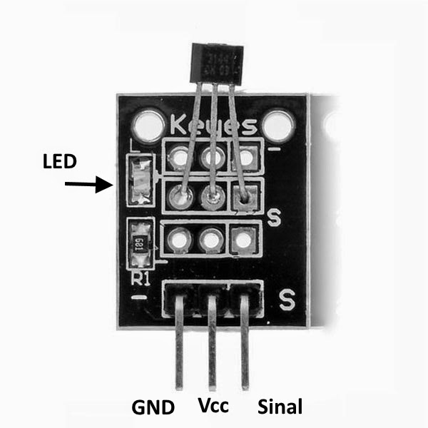 Detectando campos magnéticos com o Sensor Hall KY003 Arduino e Cia